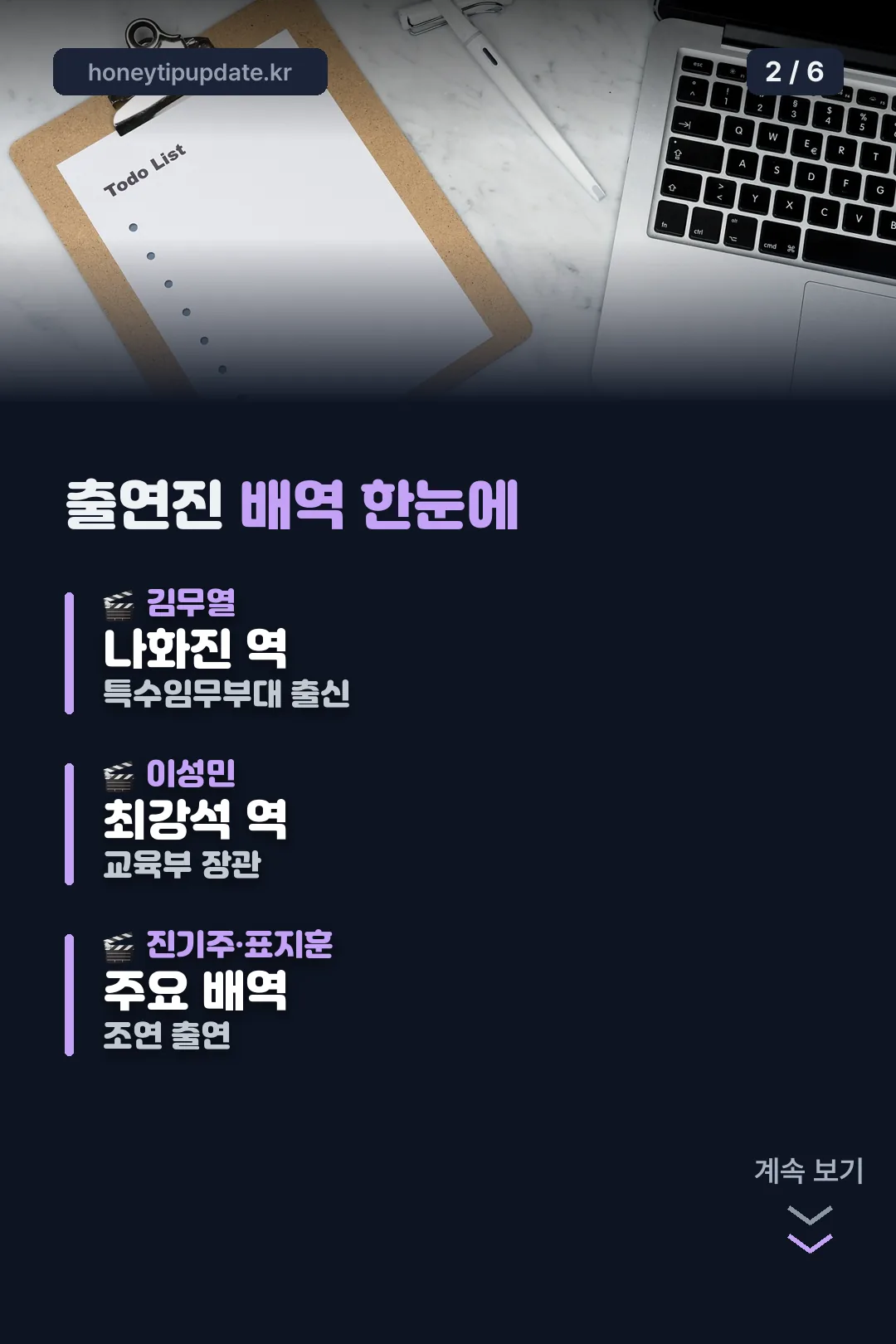 출연진 배역 한눈에