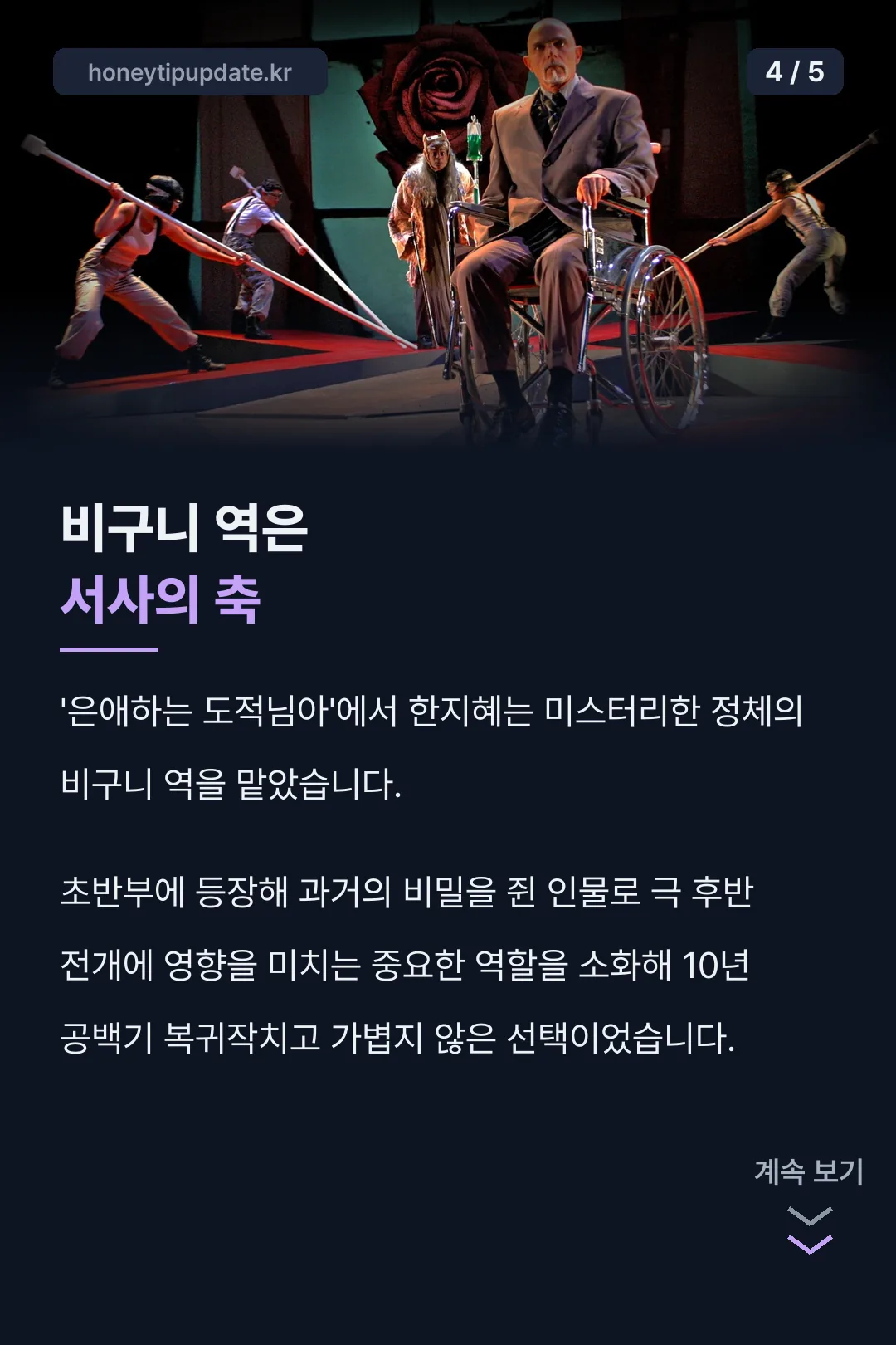 비구니 역의 서사적 비중