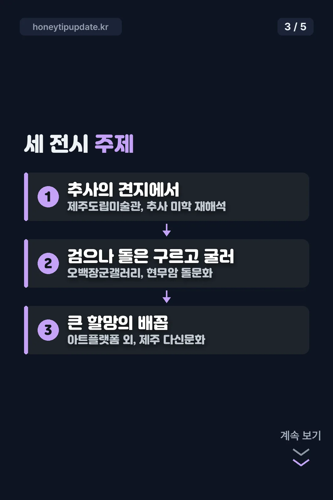 세 전시 주제