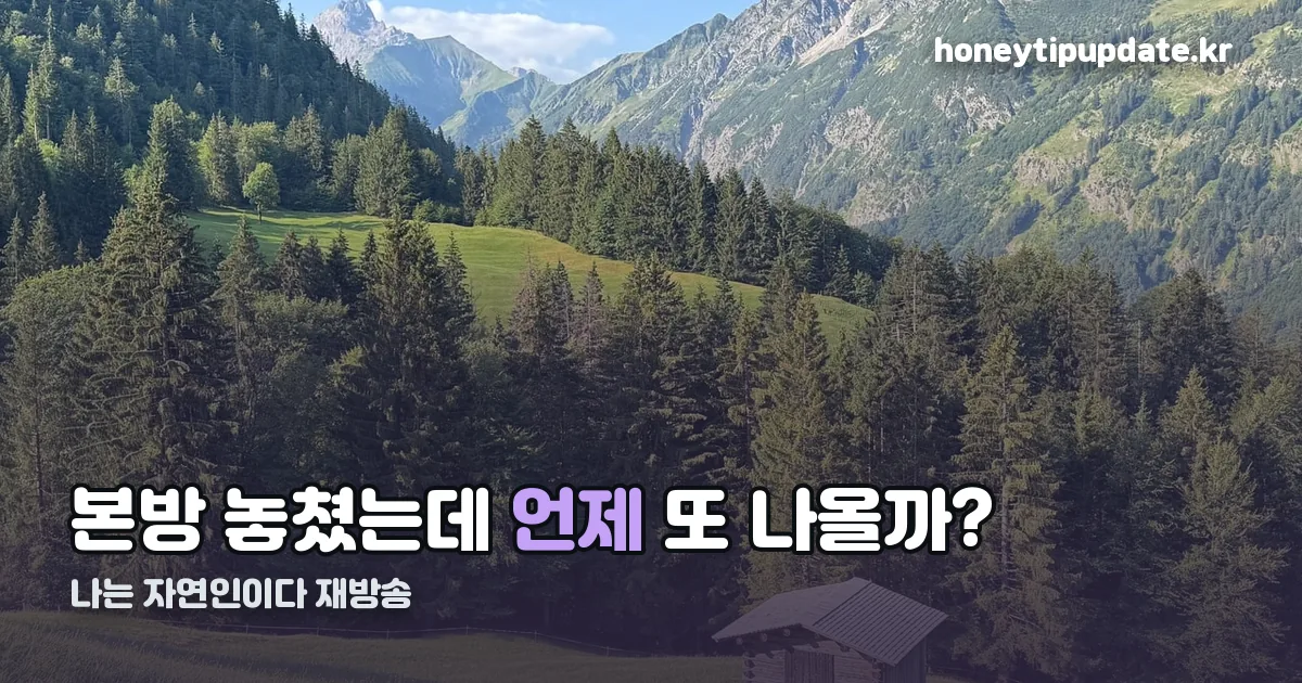 나는 자연인이다 재방송 정리 썸네일