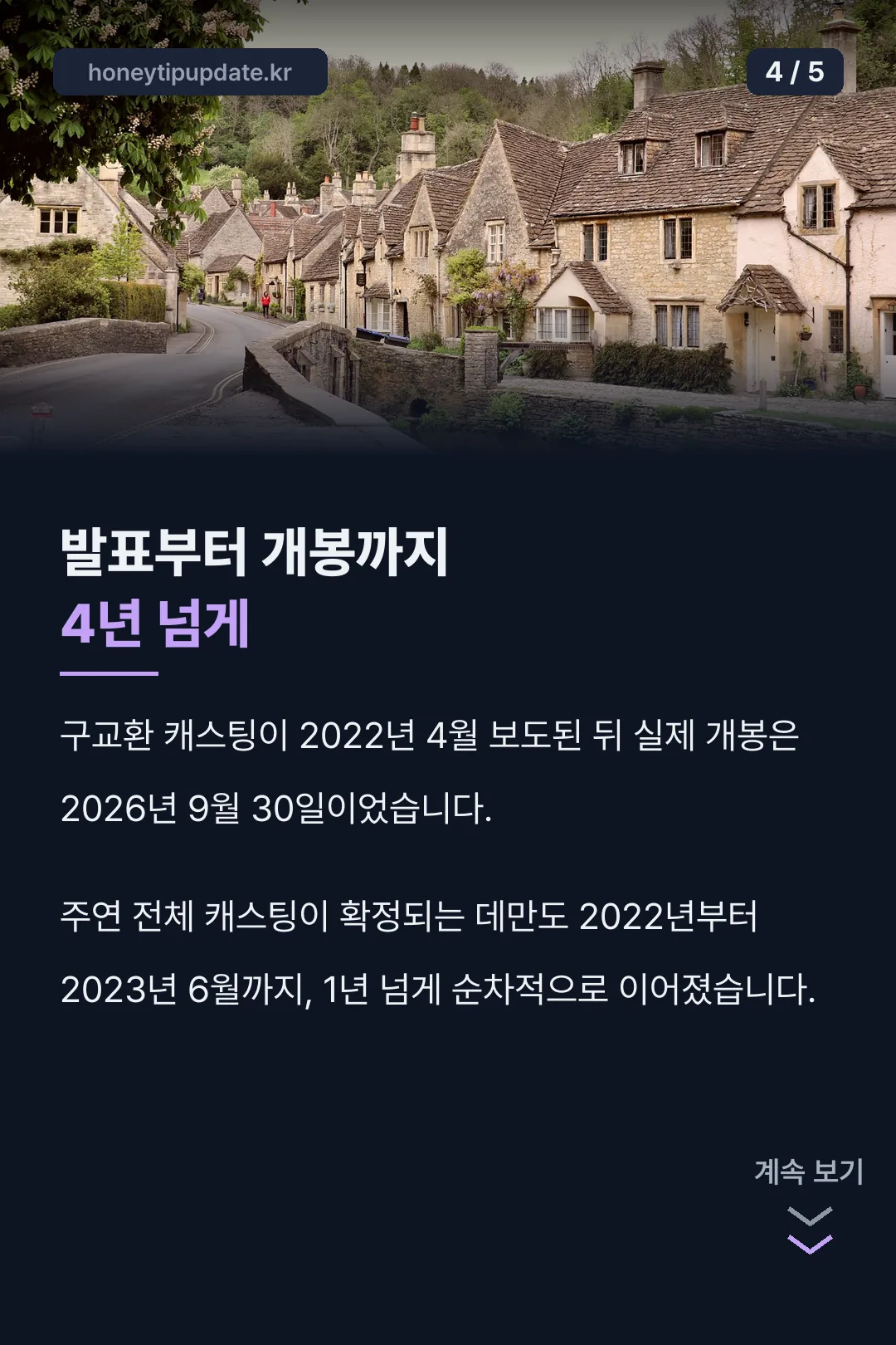 발표부터 개봉까지 4년